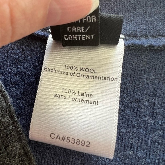 Icelandic Design Gray Blue Wool Open Sweater S Blazer Jacket - Picture 7 of 7